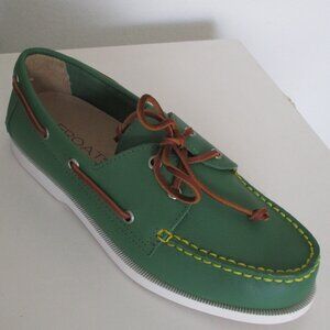 Froats Mens Kelly Green (Oregon Ducks) Leather Boat Shoe NWOB - Size 8M